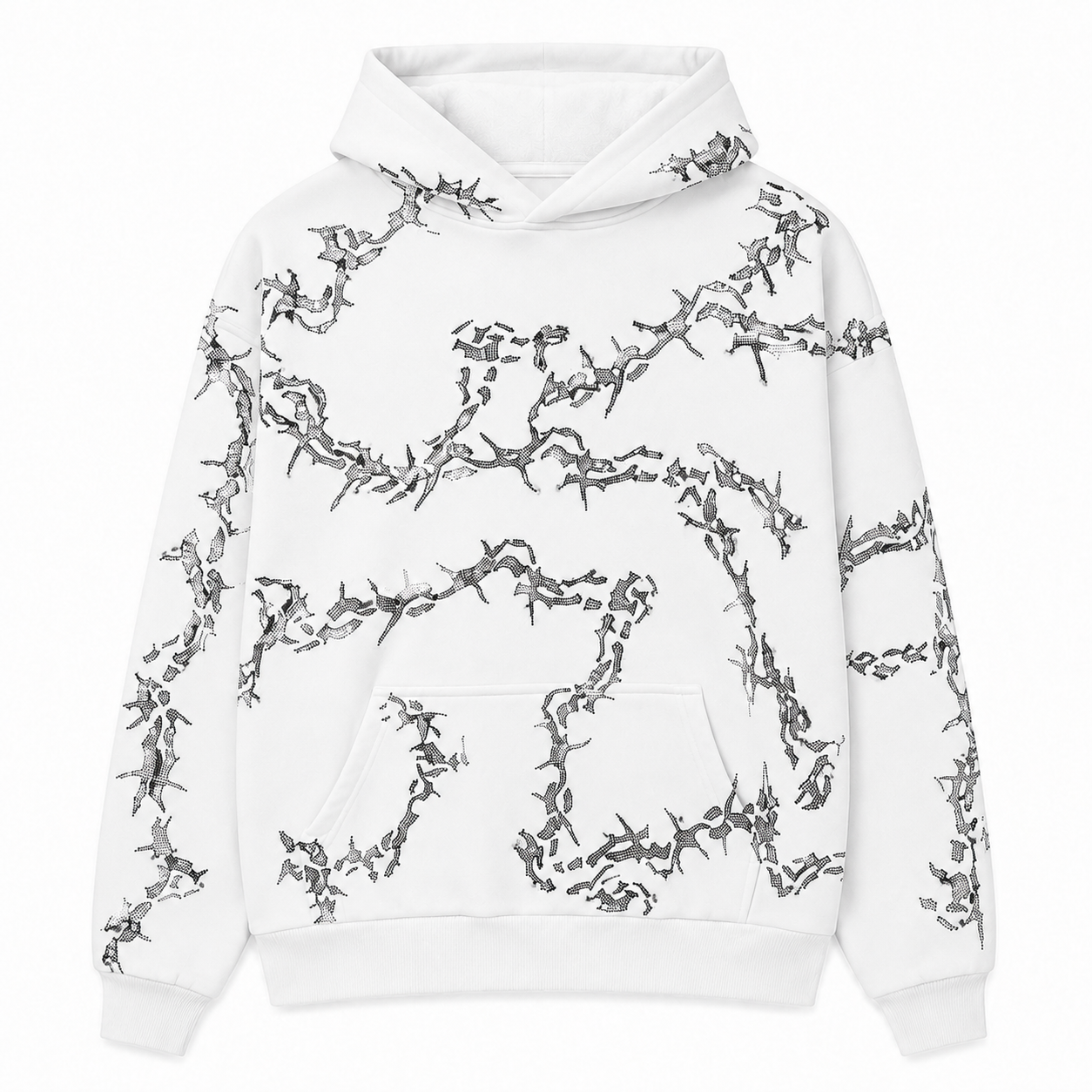 Custom Rhinestone Hoodie | Graphic Rhinestone Hoodie