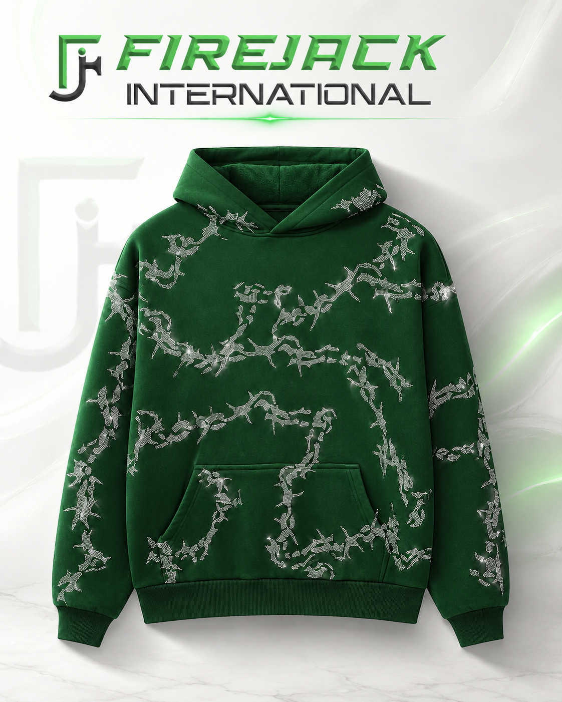 Custom Rhinestone Hoodie | Graphic Rhinestone Hoodie