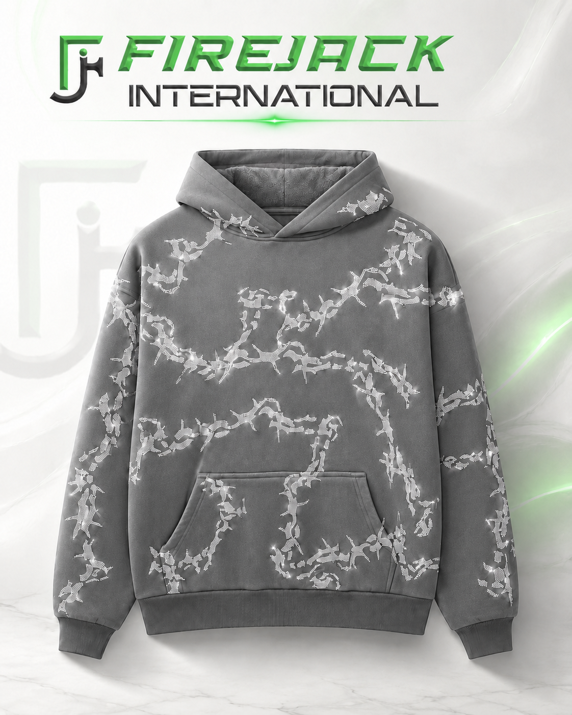 Custom Rhinestone Hoodie | Graphic Rhinestone Hoodie
