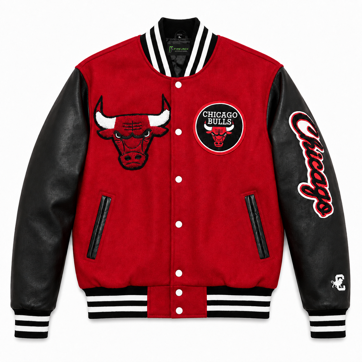 Varsity Style Jacket with Leather Sleeves | Varsity Jacket Lettering