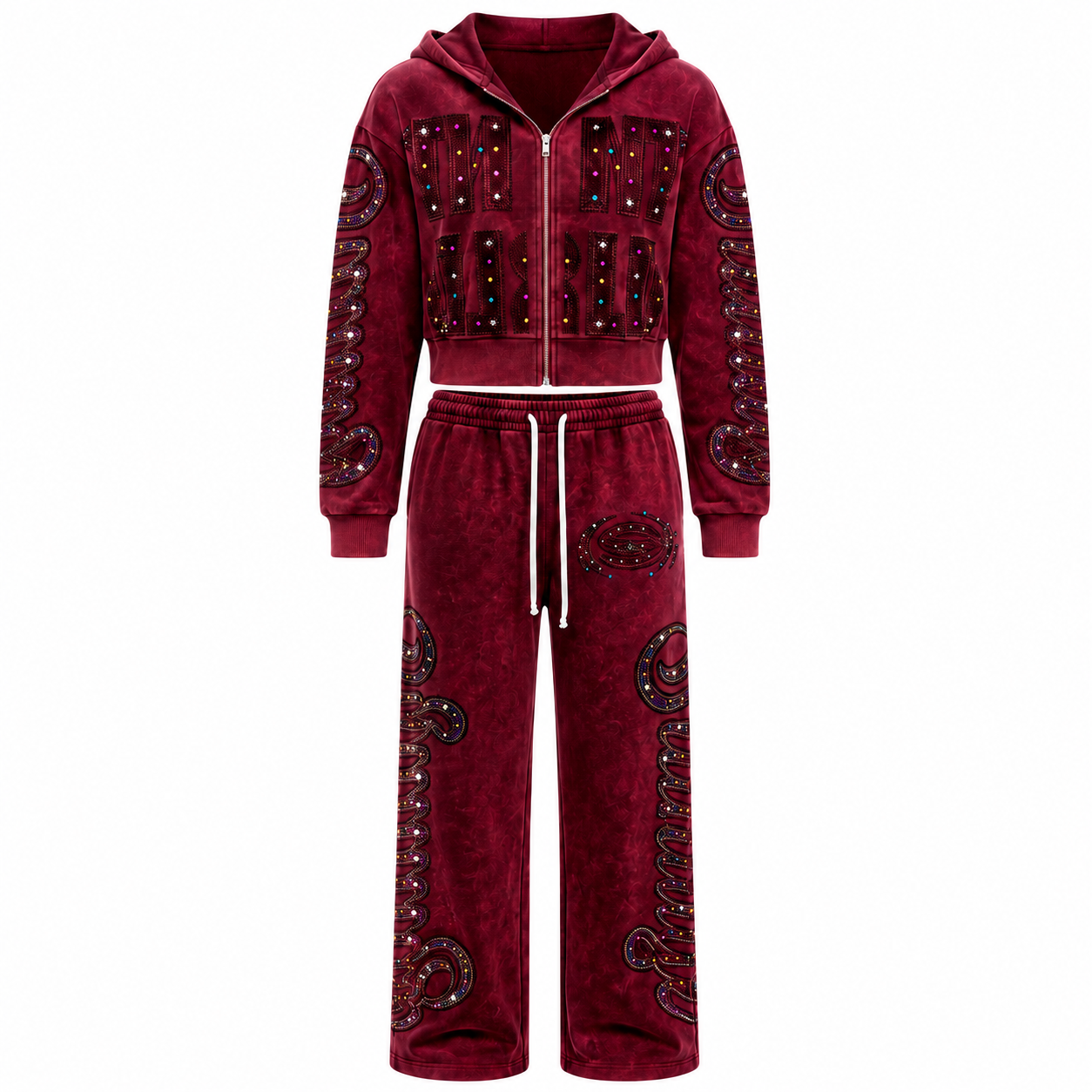 Rhinestone Sweatsuit | Custom Sweat Suits Manufacturer