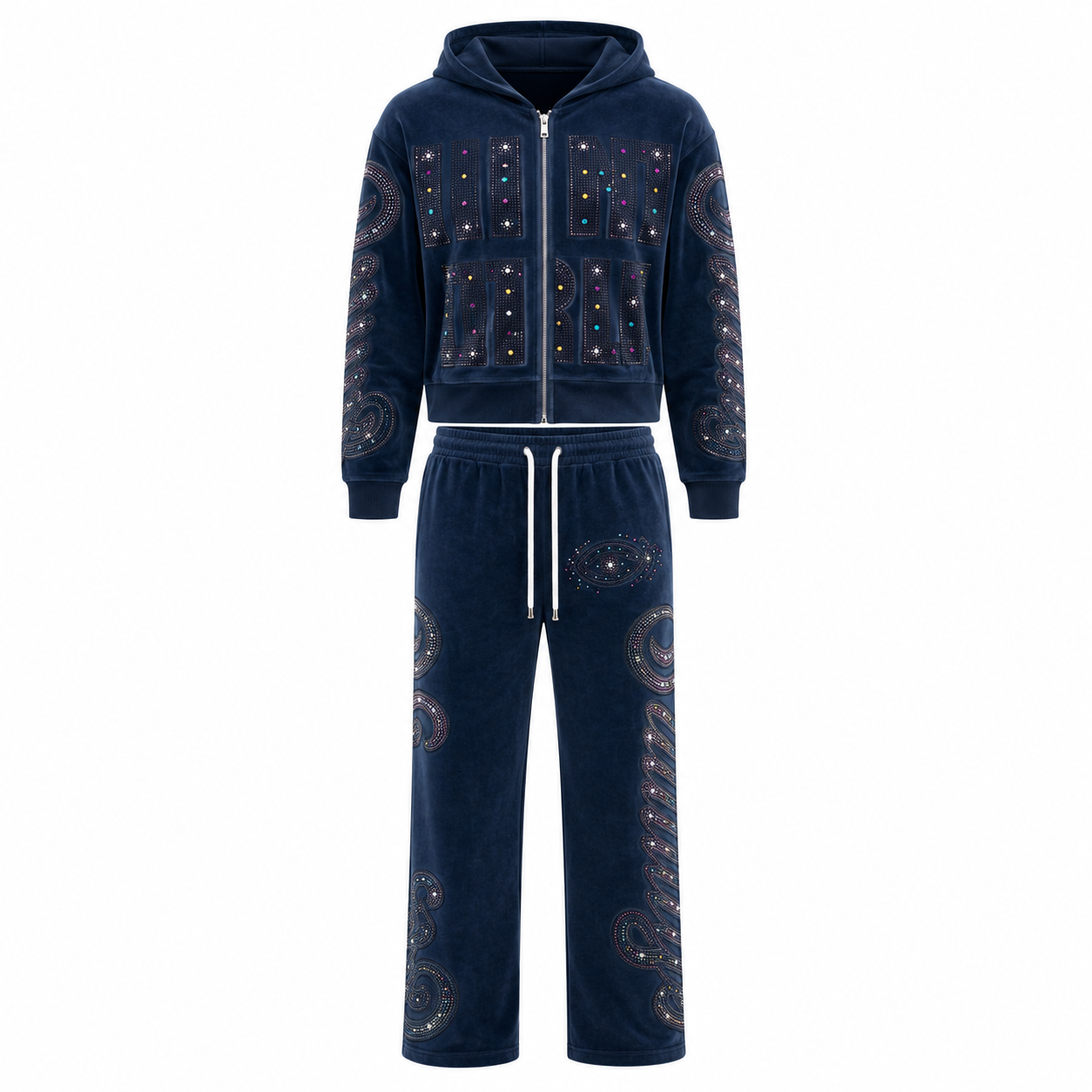 Rhinestone Sweatsuit | Custom Sweat Suits Manufacturer