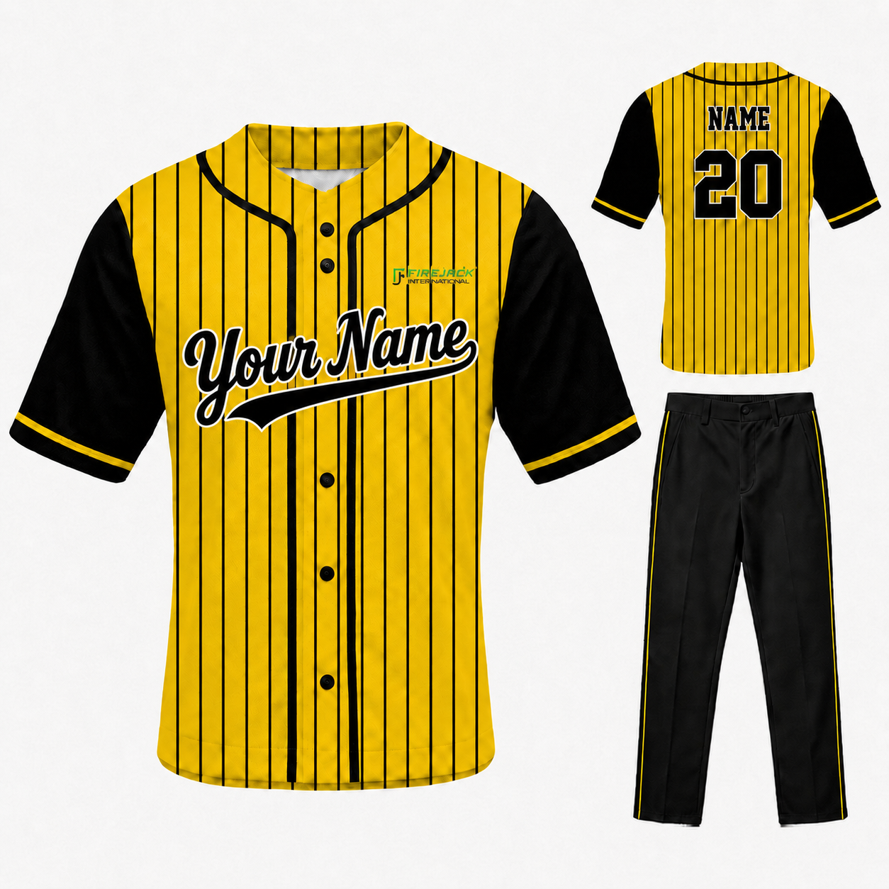 Custom Baseball Uniform Maker | Pinstripe Uniform Set