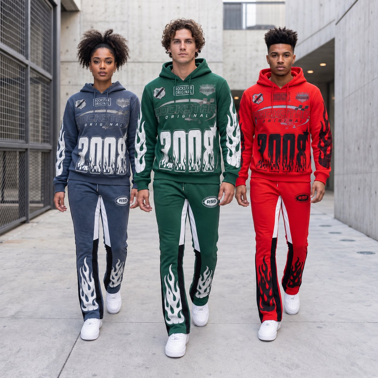 Flame Graphic Sweat Set | Custom Made Tracksuits