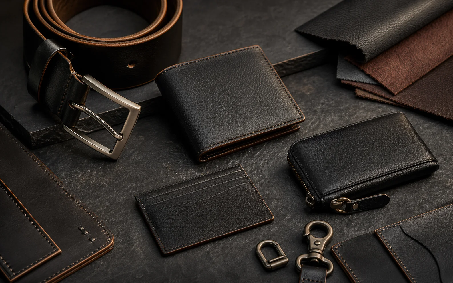 Leather, Bags & Moto product construction and materials