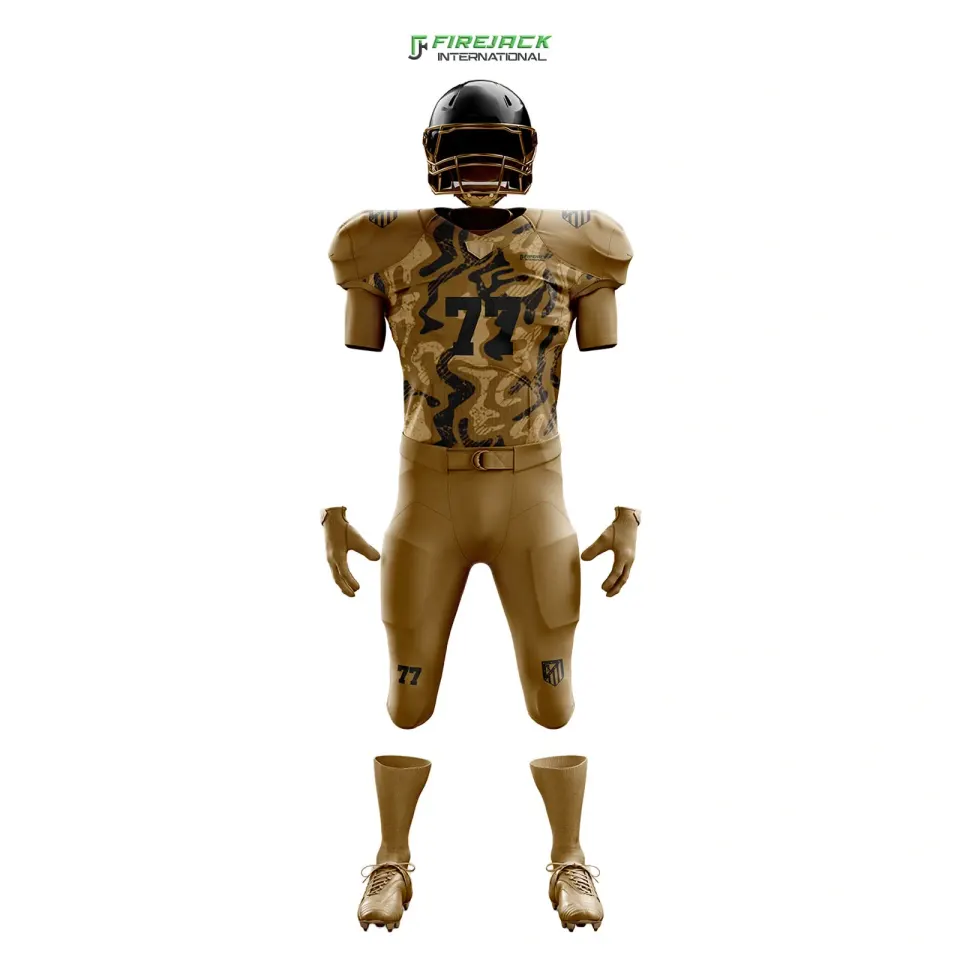 Custom American Football Uniform | Gold Graphic Kit