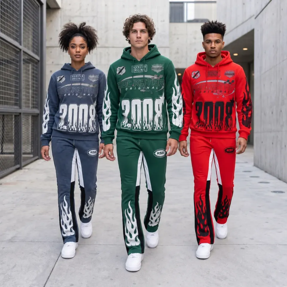 Flame Graphic Sweat Set | Custom Made Tracksuits